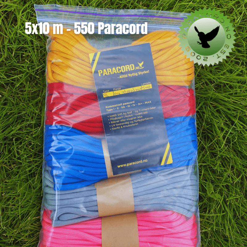 Sett 50 meter - 550 Paracord Helfarget